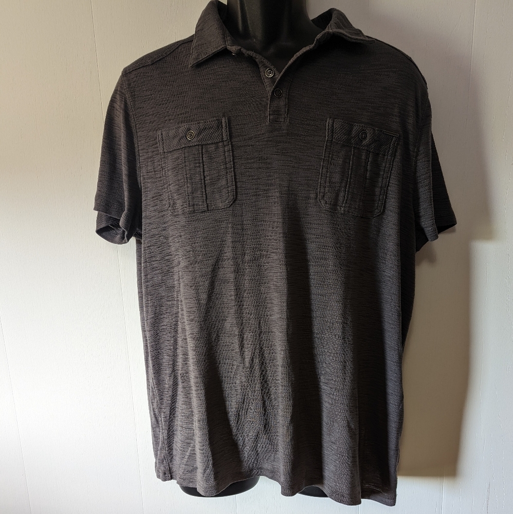 Men's Rock and Republic Polo Shirt Grey Size XL